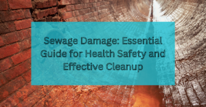 Sewage Damage- Essential Guide for Health Safety and Effective Cleanup